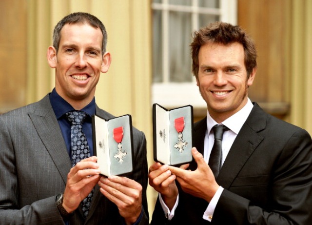 The gold medal winning duo were awarded MBEs in 2013 for their achievements ©Getty Images 