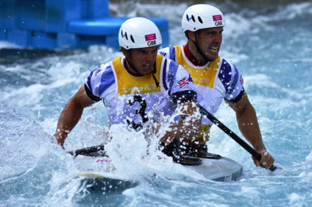 Tim Baillie and Etienne Stott created history at London 2012 by claiming Britain's first ever Olympic gold in canoe slalom ©AFP/Getty Images
