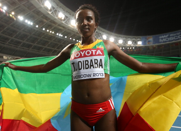 Tirunesh Dibaba will be aiming to transfer her form from the track to the longer distance when she makes her long awaited debut in London ©AFP/Getty Images