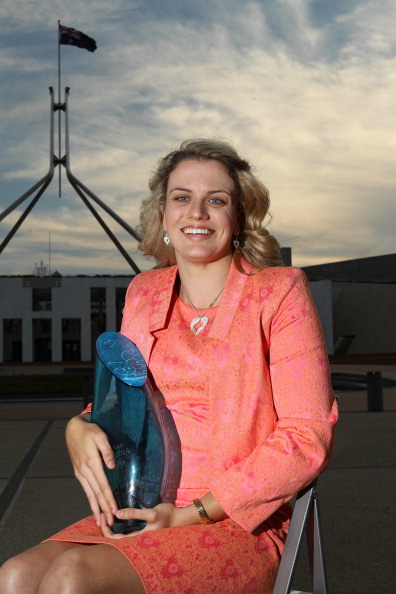 Jacqueline Freney was announced as the 2014 Young Australian of the Year at Parliament House in Canberra ©Getty Images
