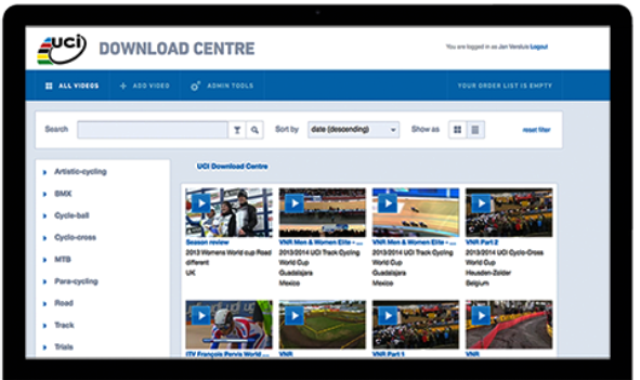 The UCI Download Centre provides archive footage of UCI events and races ©Infostrada Sports