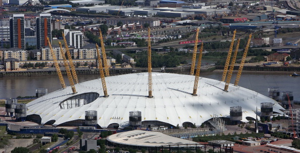 The 02 arena in London, which played host to gymnastics at the London 2012 Olympics, will be the venue for the British Basketball League Playoff Final ©AFP/Getty Images 