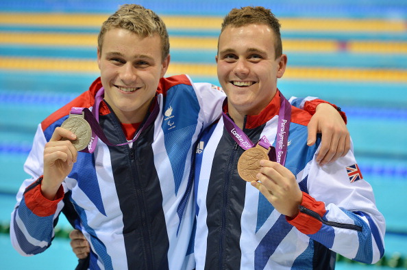 Sam Hynd won bronze behind his younger brother Oliver in the 400m freestyle at the London 2012 Paralympic Games ©Getty Images