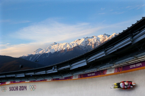 A stunning backdrop is the scene as Germany continue their golden streak in luge