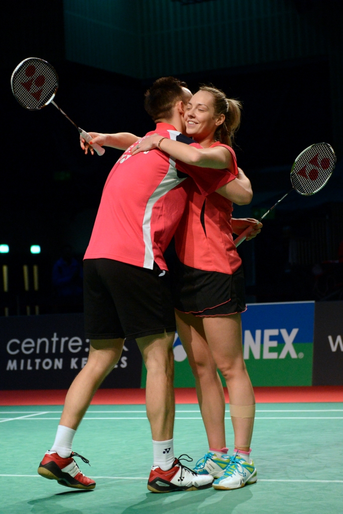 Chris and Gabby Adcock dominated the doubles events, winning the women's, men's and mixed between them ©BadmintonEngland