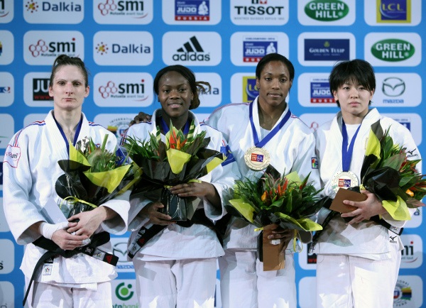 Clarisse Agbegnenou retained her Paris Grand Slam title and took gold medal in the women's -63kg ©IJF Media Team by G Sabau, T Zahonyi and N Messner