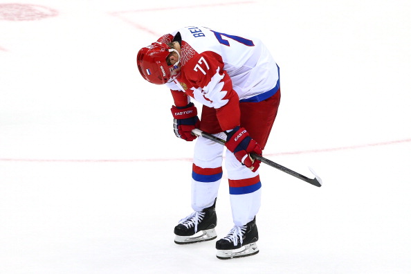 Despondence for Russia as they crash out of the ice hockey competition ©Getty Images