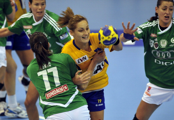 EHF Women's Champions League defending champions Győri Audi ETO KC (in green) will be hoping to book a place at the EHF FINAL4 ©Getty Images