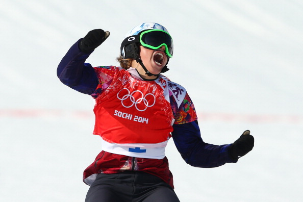 Czech Republic's Eva Samkova won the snowboard cross, an event marked by spills and thrills ©Getty Images 