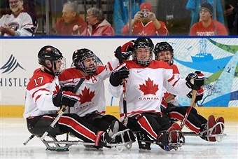 Greg Westlake and his ice sledge hockey team are among 54 athletes named to the Canadian Sochi 2014 Paralympic squad ©Bongarts/Getty Images 