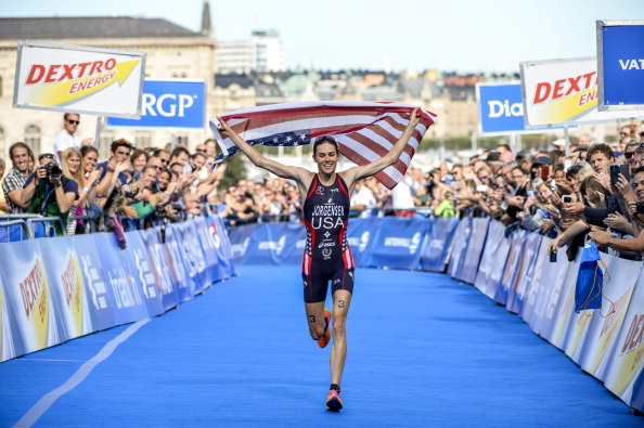 Gwen Jorgensen is one of three USA Triathlon Elite Athletes of the Year for 2013 ©AFP/Getty Images
