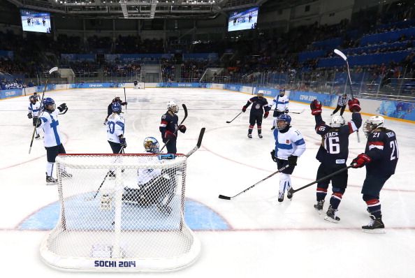 Ice hockey action is underway between Finland and United States ©Getty Images