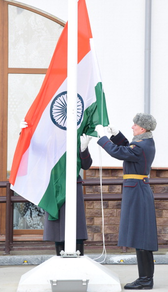 India's flag has been officially raised in the Olympic Village at Sochi 2014 during a special ceremony ©Getty Images