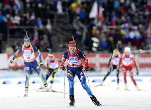 Biathlete Irina Starych was removed from the Russian team after her positive test was confirmed two weeks before the Games ©AFPGetty Images