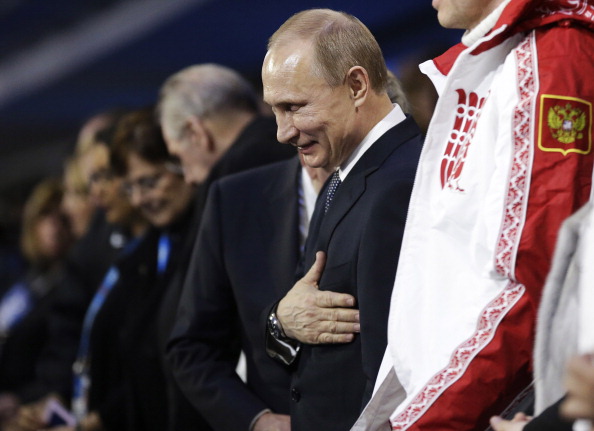 Is that a smile? Even President Putin is enjoying the spectacle ©Getty Images