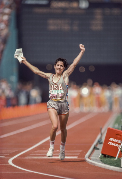 American Joan Benoit wins marathon gold at the Los Angeles 1984 Olympics ©Getty Images