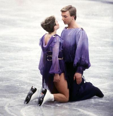 Jayne Torvill and Christopher Dean en route to Olympic ice dance gold at the 1984 Winter Games in Sarajevo, where they will return this week to reprise their famed Bolero routine ©Getty Images