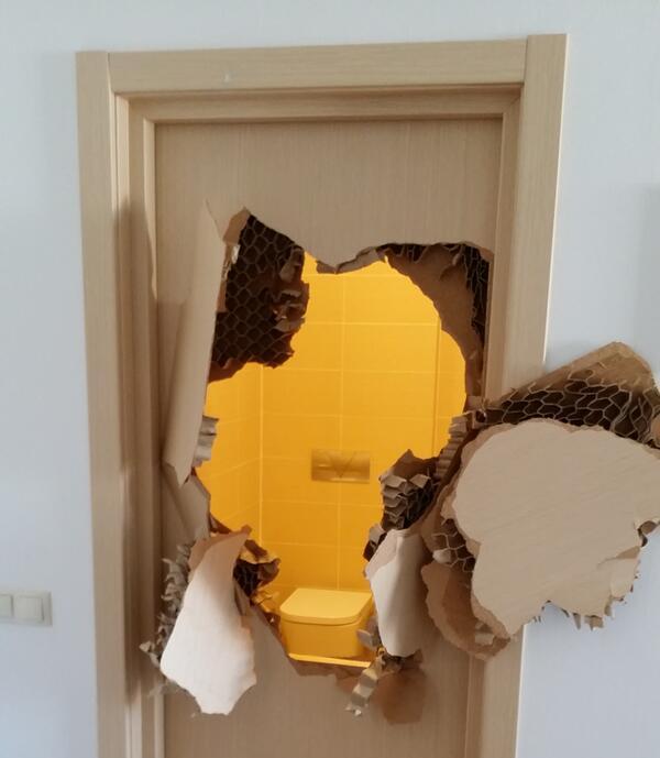 Johnny Quinn was the latest to fall foul of the facilities here in Sochi ©Twitter