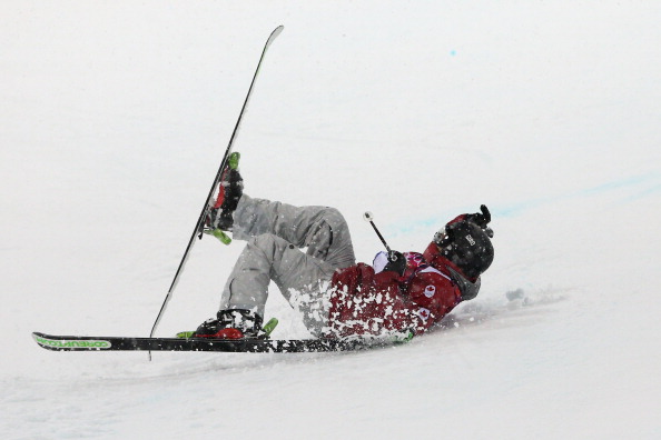 Justin Dorey of Canada crashes out ©Getty Images