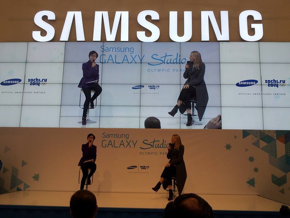 Maria Sharapova spoke alongside Samsung executive vice president YH Lee ©ITG