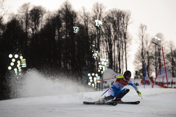 Mario Matt of Austria leads in the slalom ©AFP/Getty Images