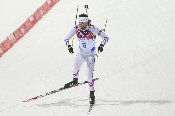 Martin Fourcade en route to biathlon gold ©AFP/Getty Images