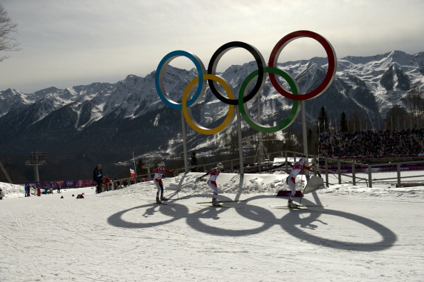 Olympic rings in snow