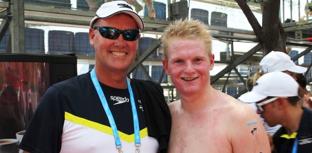 Ron McKeon (left) has been appointed as Swimming Australia's national open water coach and performance manager ©Swimming Australia