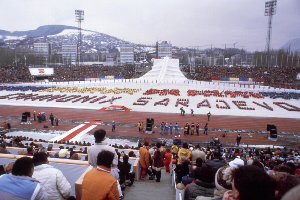 Sarajevo’s Opening Ceremony in 1984 was modest, but well received ©AFP/Getty Images