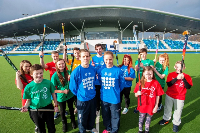 Scottish hockey players Michael Bremner and Alison Howie were on hand to help launch this year's Lead 2014 campaign ©Glasgow 2014