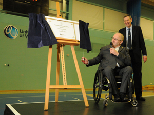 Sir Philip Craven has opened the University of Worcester Arena ©University of Worcester