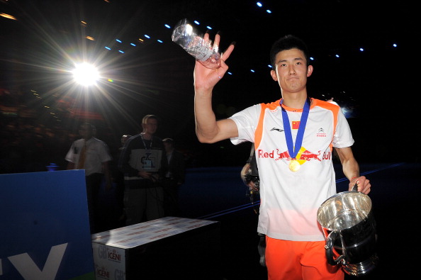 The All England Open Badminton Championships attracts the world's top players, including the likes of China's Chen Long, pictured here after winning the men's singles match against Malaysia's Lee Chong Wei in 2013 ©AFP/Getty Images