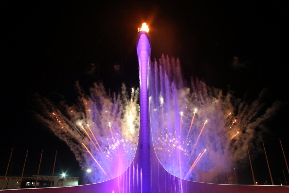 The Olympic Cauldron is finally lit to highlight the Opening Ceremony here this evening  ©AFP/Getty Images