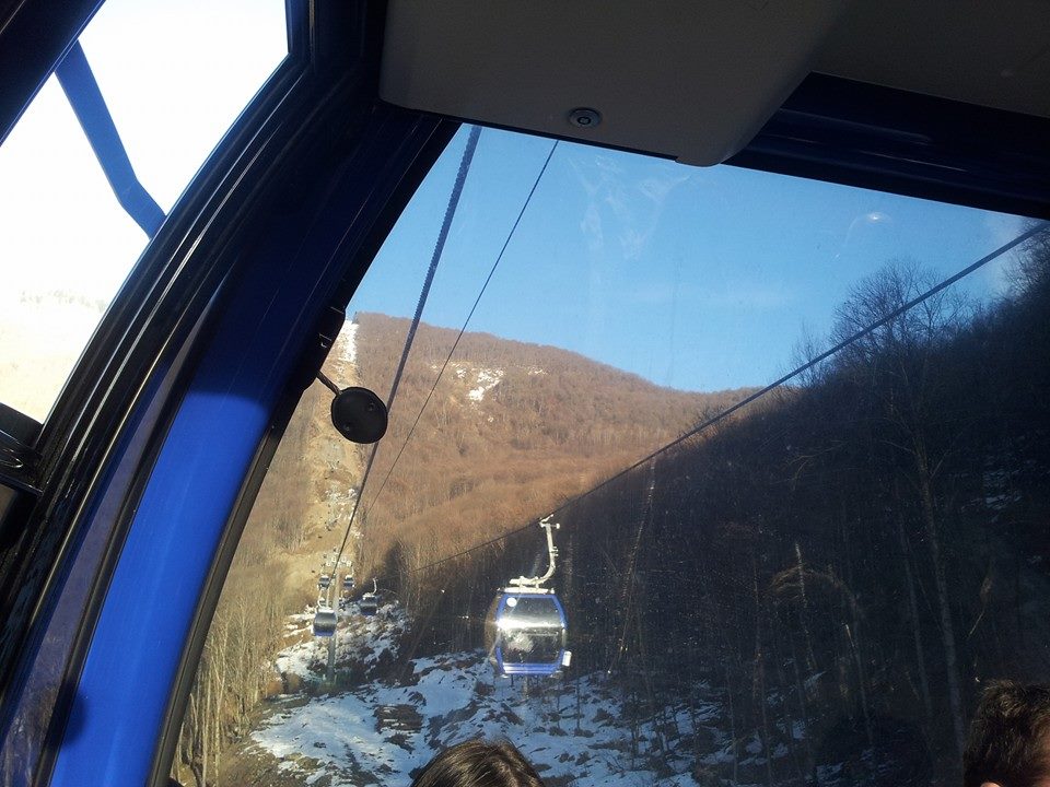 The cable car route up to the biathlon course @ITG