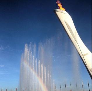 The fountain in the Olympic Park ©Instagram