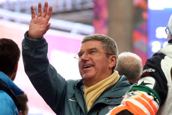 Thomas Bach witnesses the first German gold medal of Sochi 2014 ©Getty Images