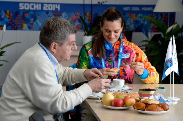 Yelena Isinbayeva faced calls for her to be sacked as Mayor of the Olympic Village last year after comments she made but she is now regularly appearing alongside IOC President Thomas Bach ©Getty Images