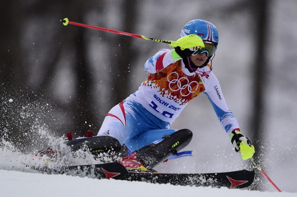 Austria's Michaela Kirchgasser has been bumped down to third in the super combined ©AFP Getty Images  