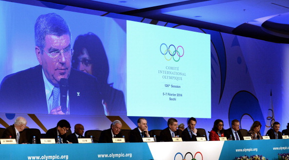 IOC President Thomas Bach addressing the Session in Sochi this week  ©AFP/Getty images