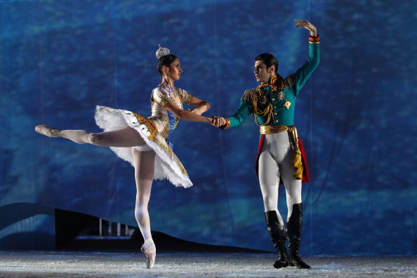 A magical ballet against a backdrop of the sea by moonlight was performed in Vancouver to herald the handover to Sochi ©Getty Images