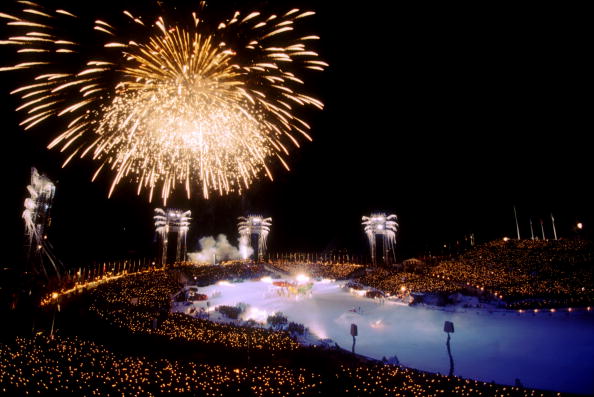 The magical Games of Lillehammer 1994 - during its Closing Ceremony, spectators were given a special flashlight bearing the words "Remember Sarajevo" ©Getty Images