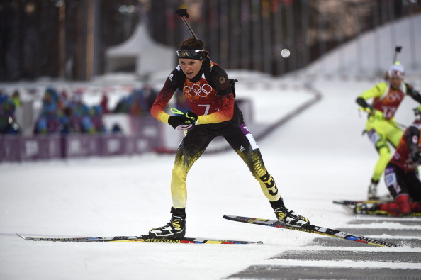 German biathlete Evi Sachenbacher-Stehle is reportedly at the centre of a doping probe at Sochi 2014 ©AFP/Getty Images