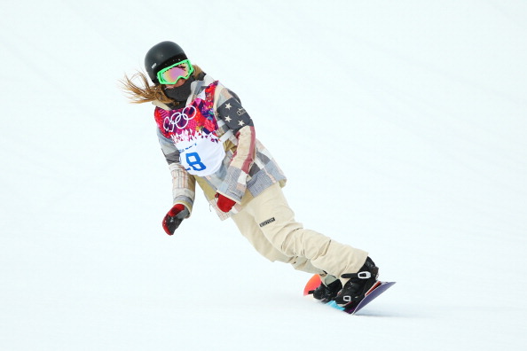 Jamie Anderson after completing a gold medal winning run ©Getty Images