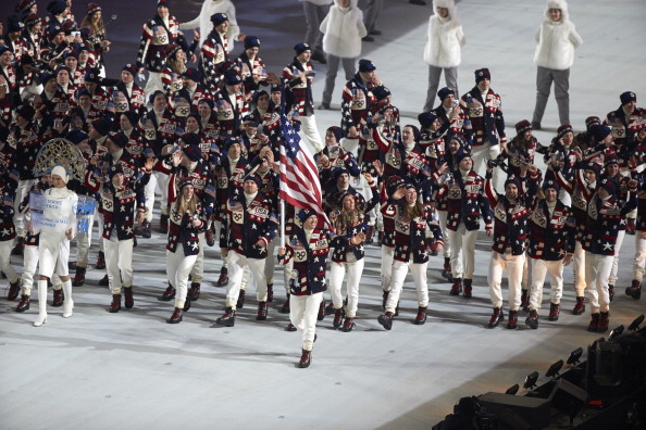 The United States created quite an impression during the Parade of Nations in their Ralph Lauren designed uniforms ©Sports Illustrated/Getty Images