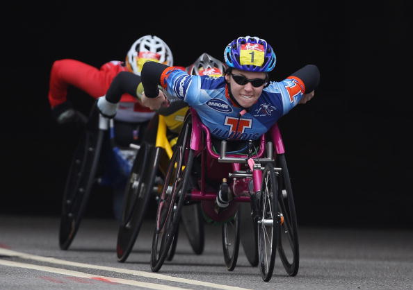 America's Amanda McGrory and Josh Geroge lead a star studded field for the inuagural professional wheelchair race at the New York Half Marathon ©Getty Images