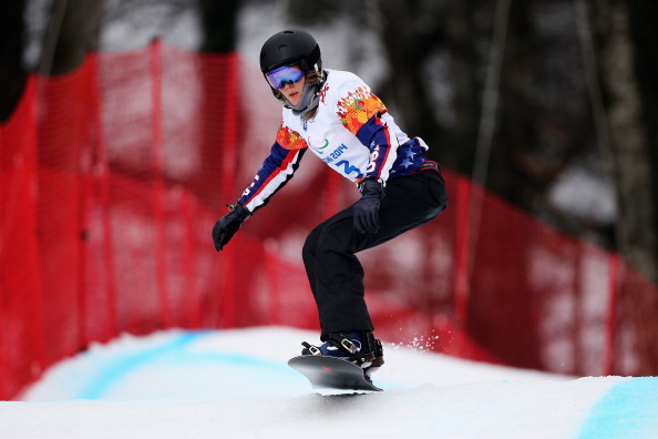 Amy Purdy of the US has produced two strong runs in the snowboard cross ©Getty Images