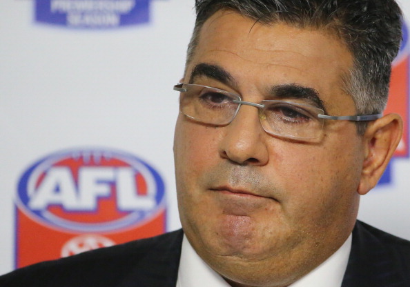 Andrew Demetriou explained his reason for stepping down as chief executive of the Australian Football League at a news conference ©Getty Images