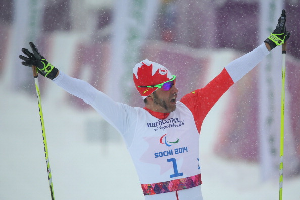 Brian McKeever celebrates an exceptional victory ©Getty Images
