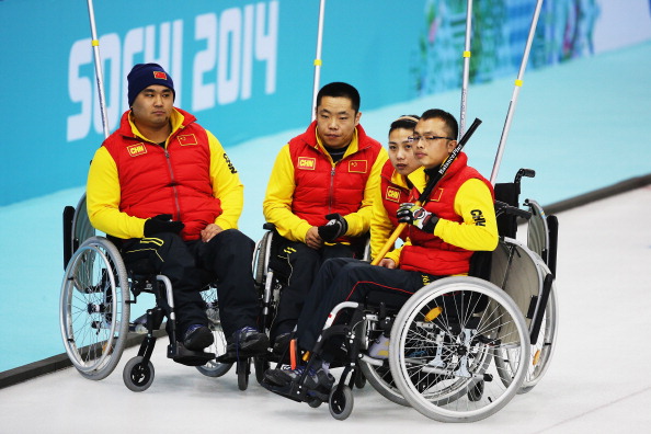 China's fourth place finish in wheelchair curling was their best sporting result of Sochi 2014 ©Getty Images