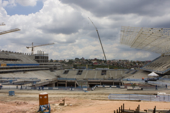 Construction work is still ongoing at three stadiums including the Arena de Sao Paulo ©Getty Images